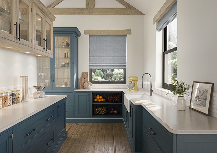 Delicate Chevron, Dark Blue - Twist&Fit Roman Blind - Image 8